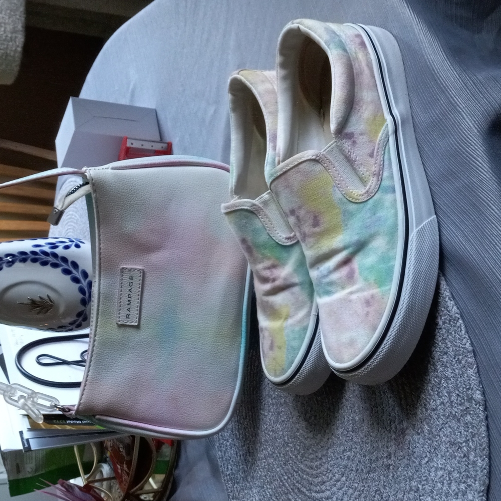 Sneakers with matchi.g purse sold as one